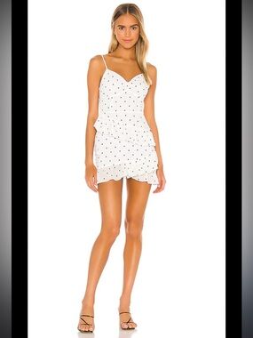 Eliana Mini Dress in White & Black Dot
PRIVACY PLEASE White & Black Dot size M